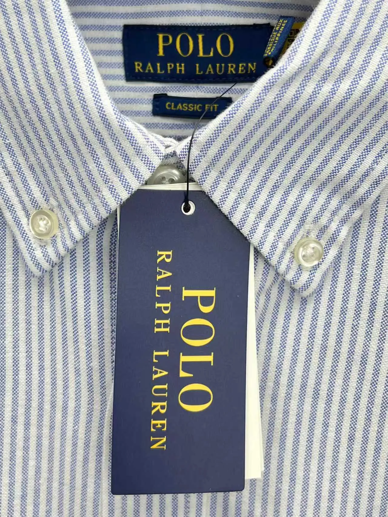 P360 Polo 25ss new logo embroidered striped square collar casual long-sleeved shirt, men's size: XS.S.M.L.XL.